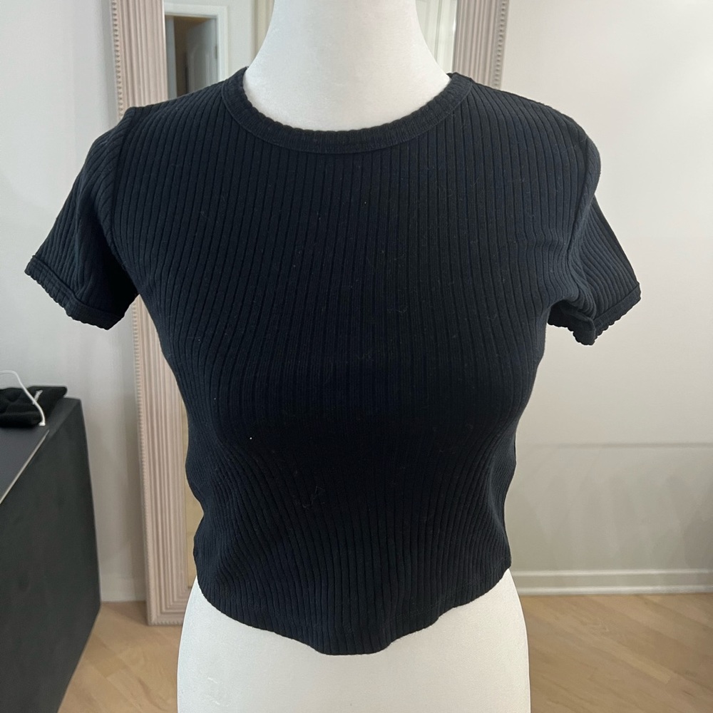 Top shop black crop top